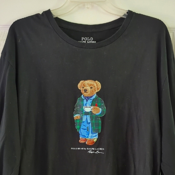 POLO Ralph Lauren Coffee Bear Pajama Top - Picture 1 of 5